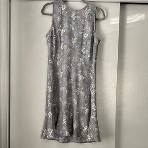 LOFT Gray Floral Mini Dress